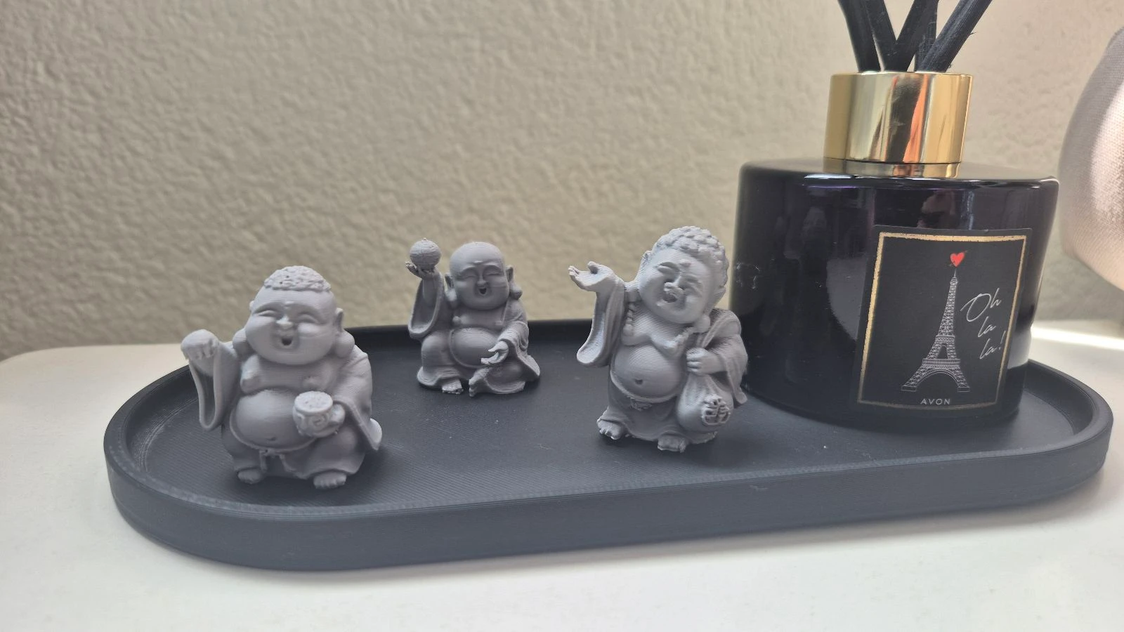 Set van 3 kleine decoratieve Boedhas voor geluk – photo 4